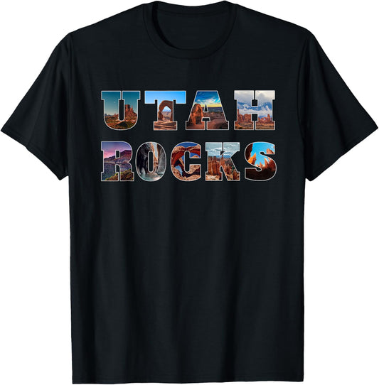 Utah Rocks, National Parks, Hiking, Rock Hunter Apparel T-Shirt - T-Shirt | Black
