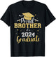 Proud brother of a class of 2024 graduate senior graduation T-Shirt - T-Shirt | Black