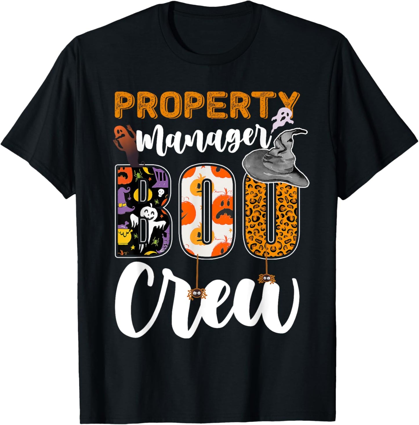 Property Manager Boo Crew Halloween Matching T-Shirt - T-Shirt | Black