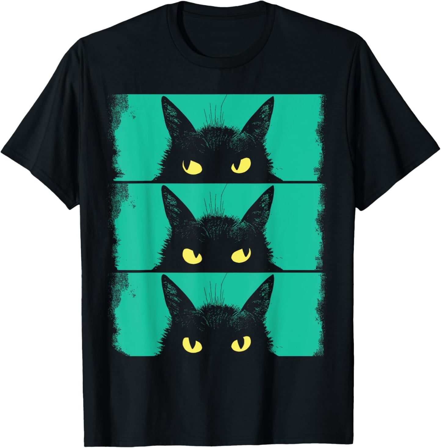 Cat Lover, Grumpy Black Kitten, Cat Mom, Cat Dad T-Shirt - T-Shirt | Black