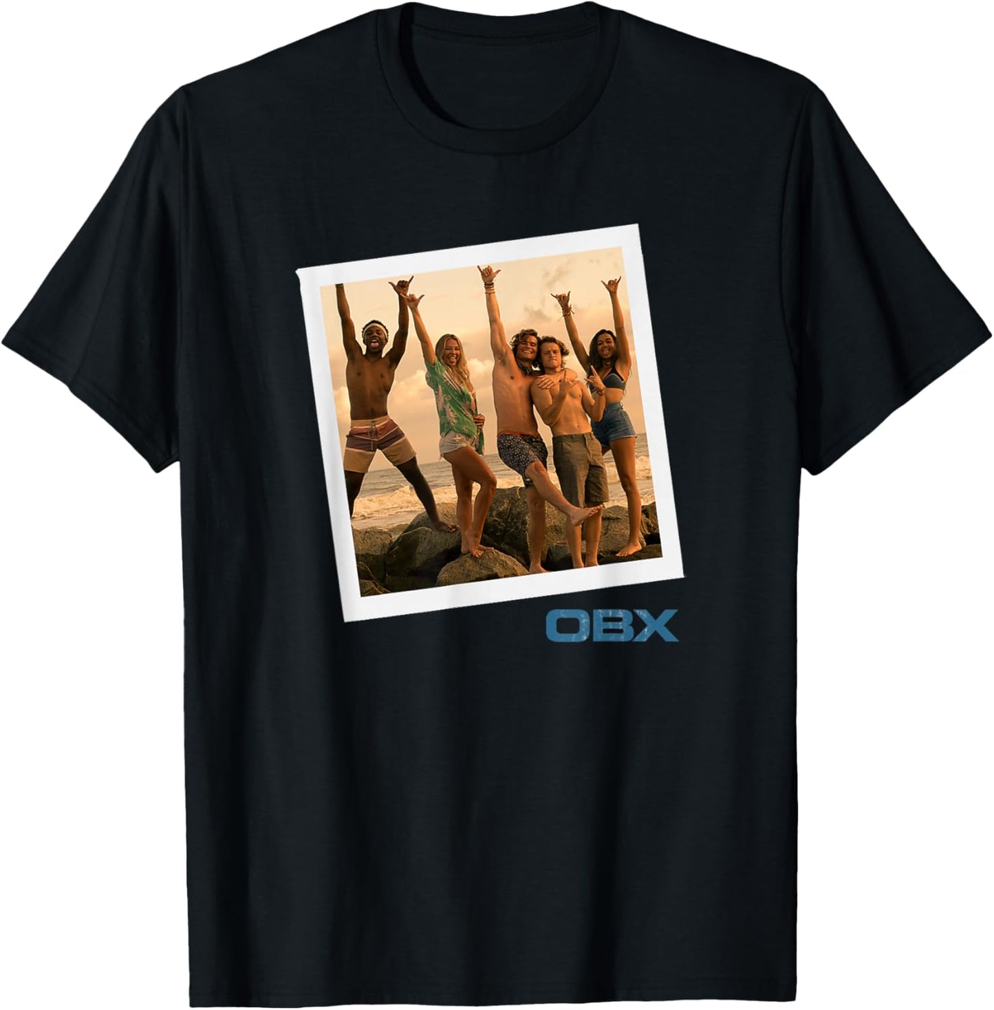 Outer Banks Vintage Photo Group Shot T-Shirt - T-Shirt | Black