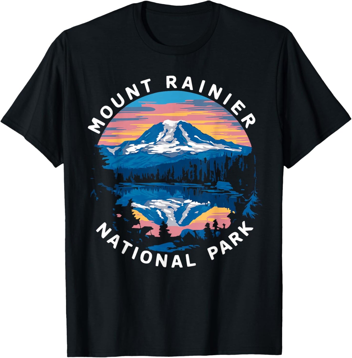 Mount Rainier Hiking Road Trip Seattle T-Shirt - T-Shirt | Black