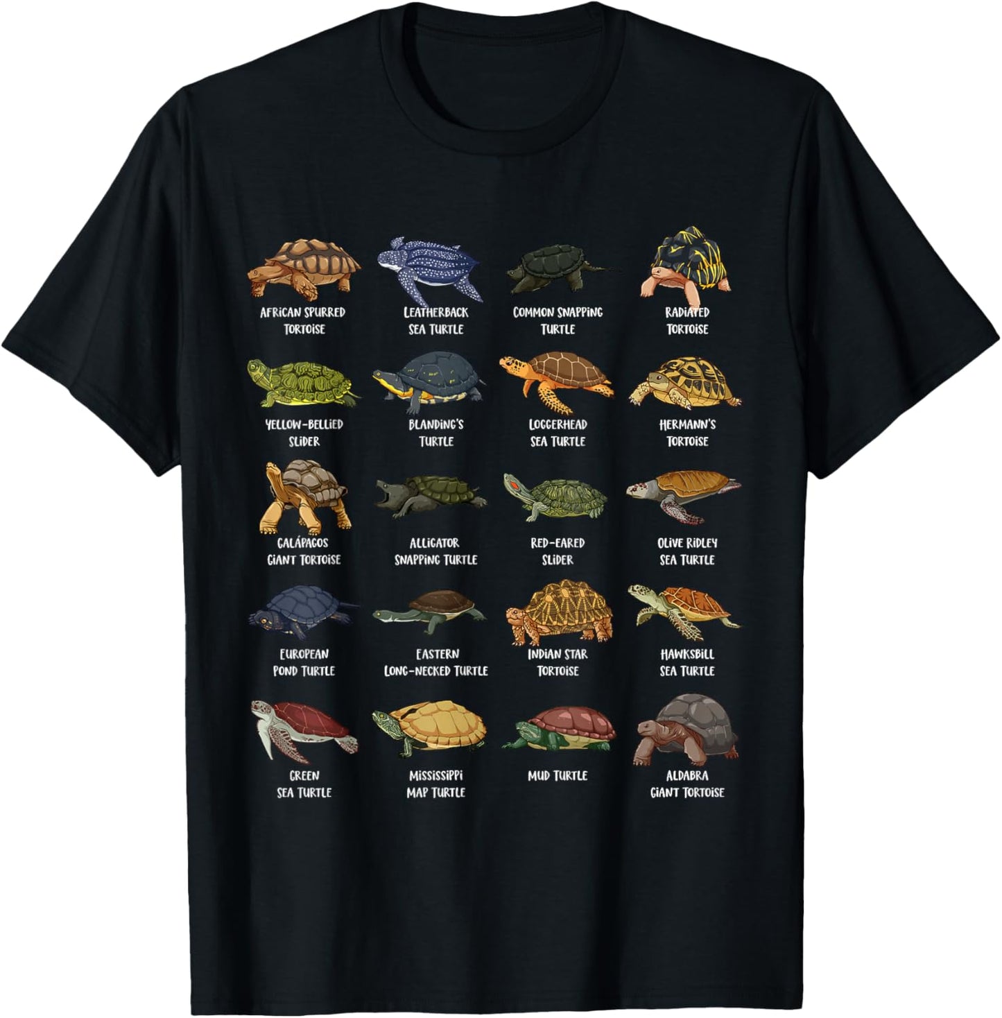 Many different turtles T-Shirt - T-Shirt | Black