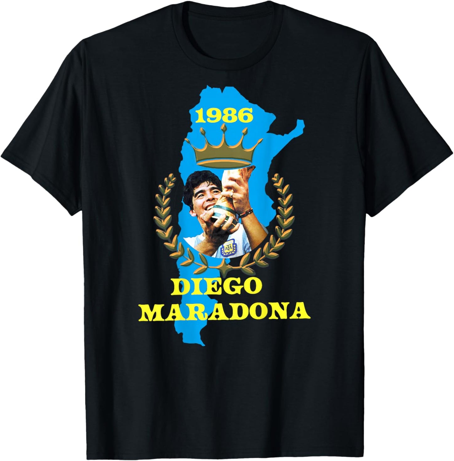Diego Maradona_003_Back Printed T-Shirt - T-Shirt | Black