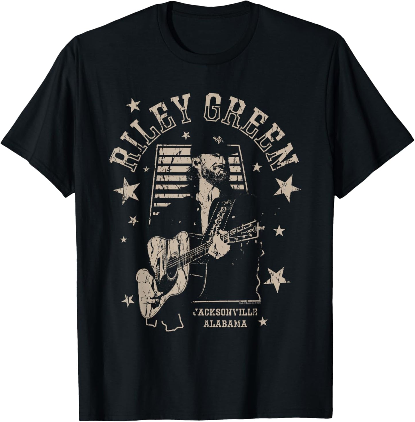Riley Green Jacksonville Alabama Country Music Artist T-Shirt - T-Shirt | Black