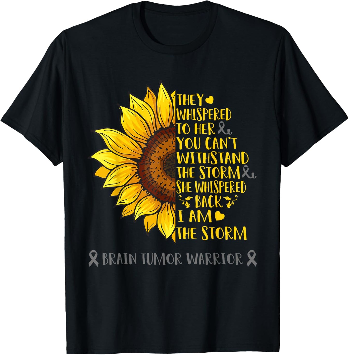 I Am The Storm Brain Tumor Warrior Shirt T-Shirt - T-Shirt | Black