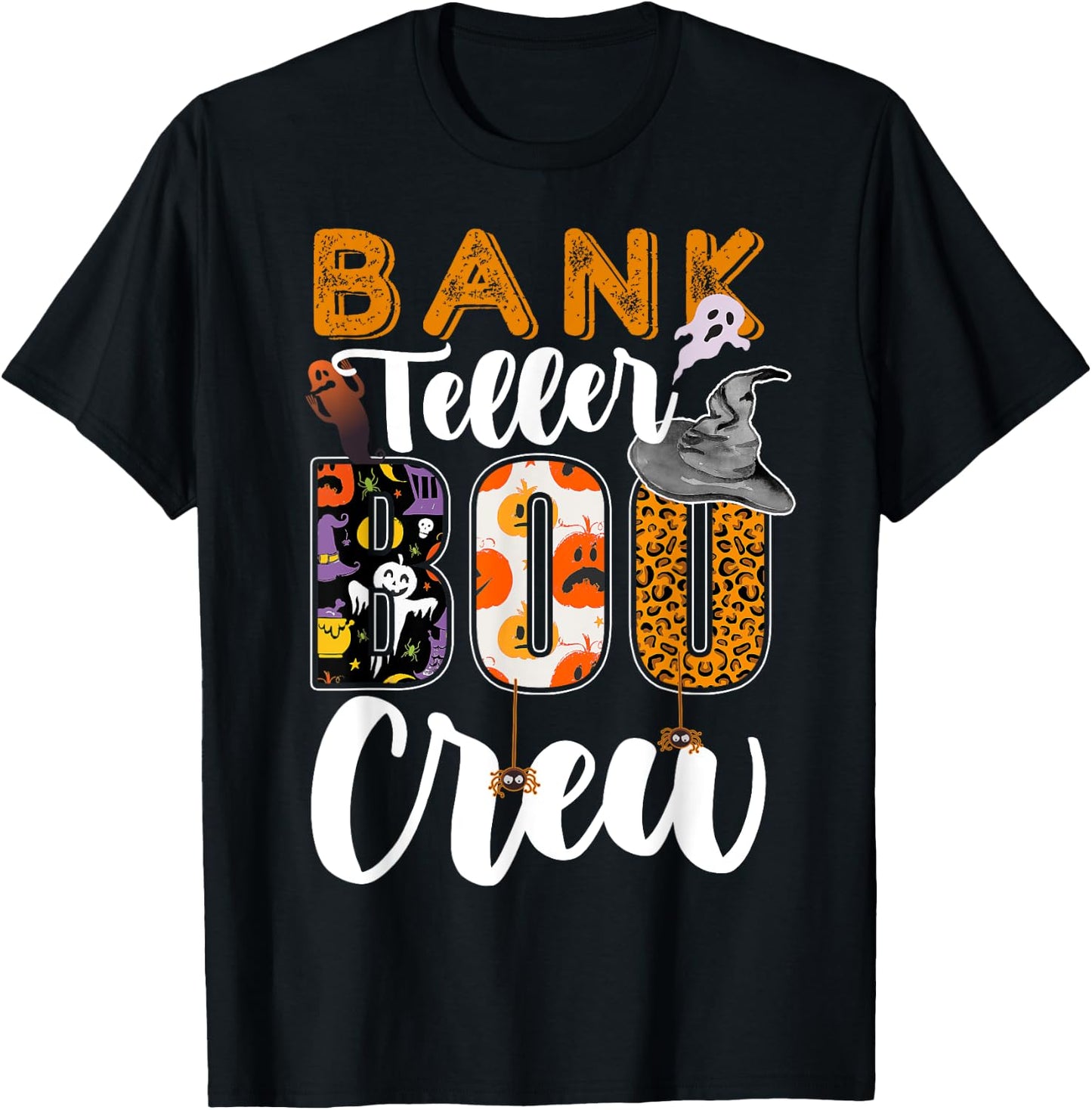 Bank Teller Boo Crew Halloween Matching Banker T-Shirt - T-Shirt | Black
