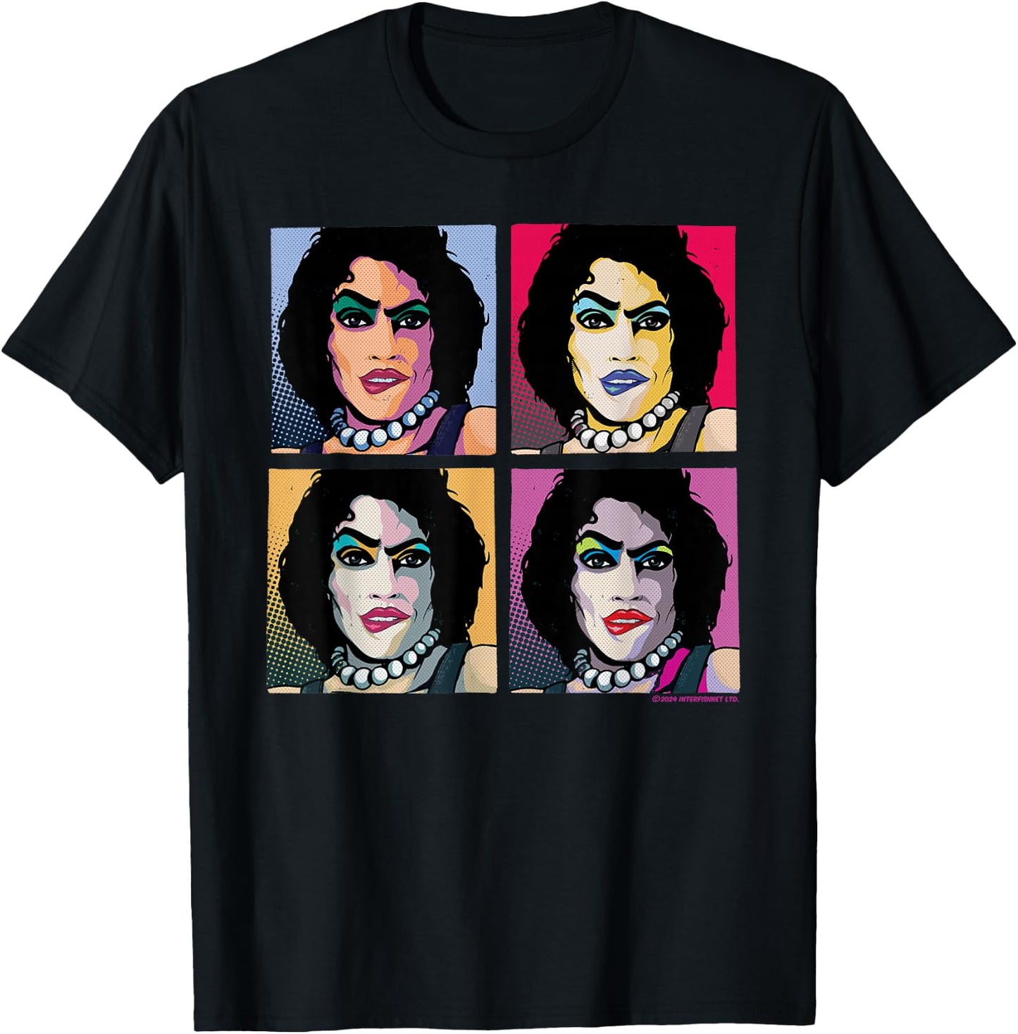 Rocky Horror Show Doctor Frank N Furter Pop Art T-Shirt - T-Shirt | Black