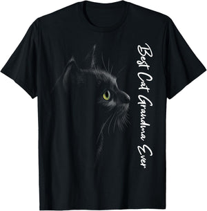 Best Cat Grandma ever Cats Cat T-Shirt - T-Shirt | Black