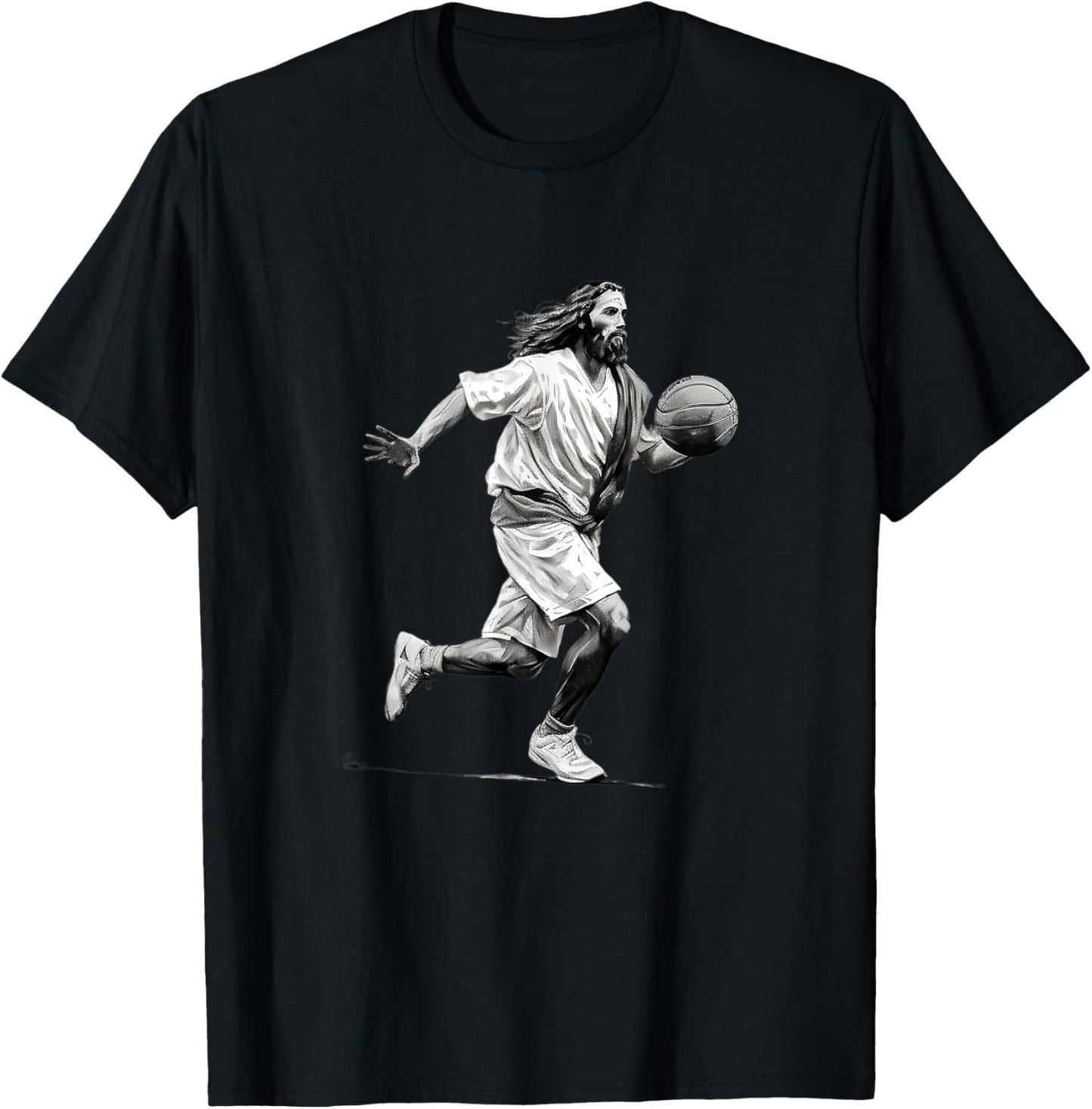 Jesus Christ Playing Basketball - Jesus Legend Team Heaven T-Shirt - T-Shirt | Black