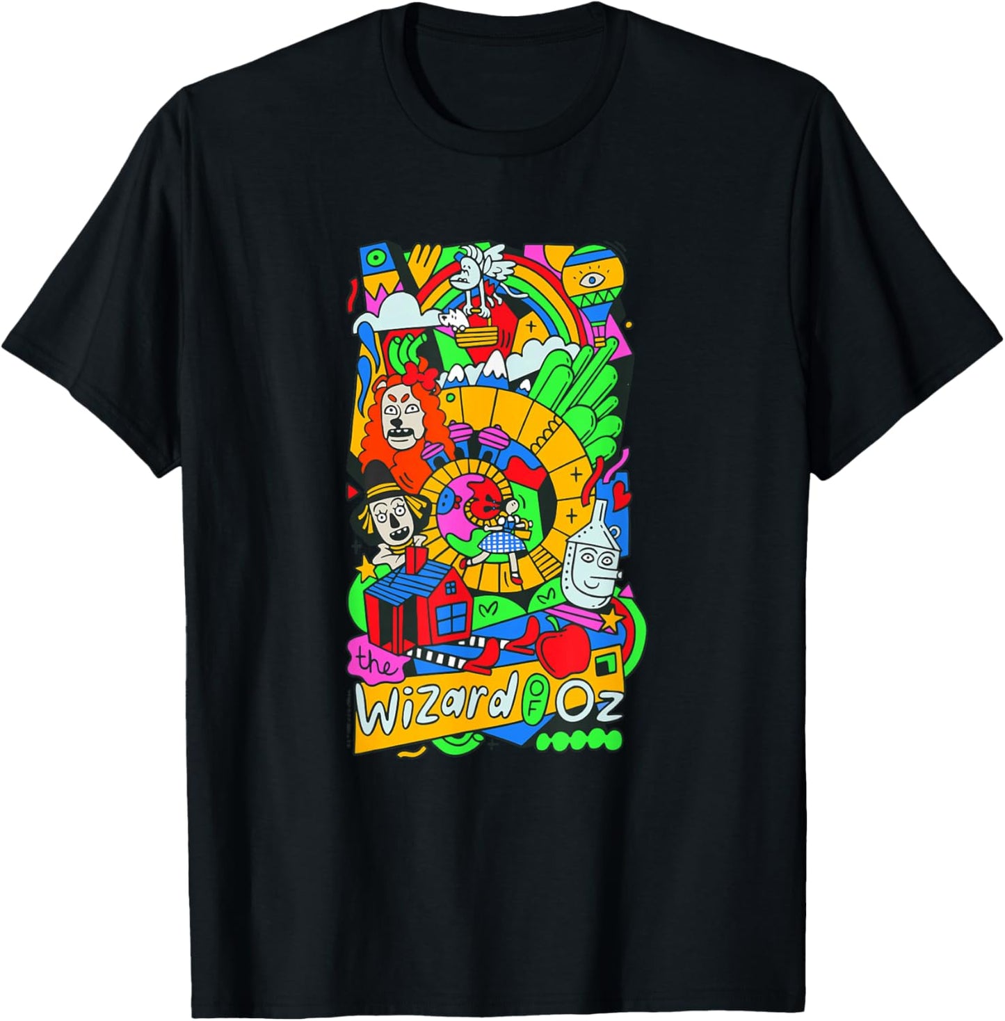 WB100 The Wizard Of Oz The Yellow Brick Road Groovy Group T-Shirt - T-Shirt | Black