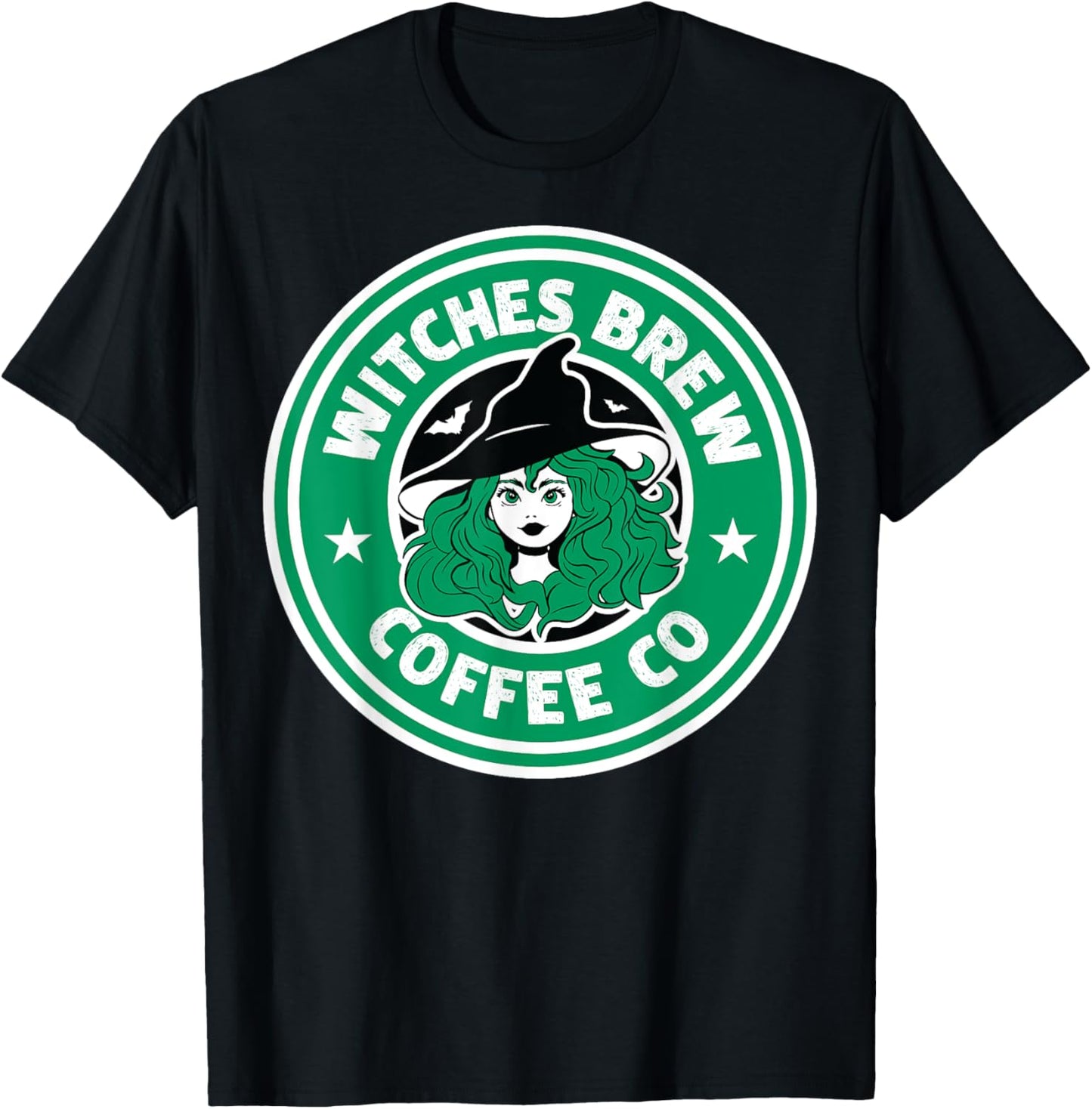 Retro Witches Brew Coffee Co T-Shirt - T-Shirt | Black