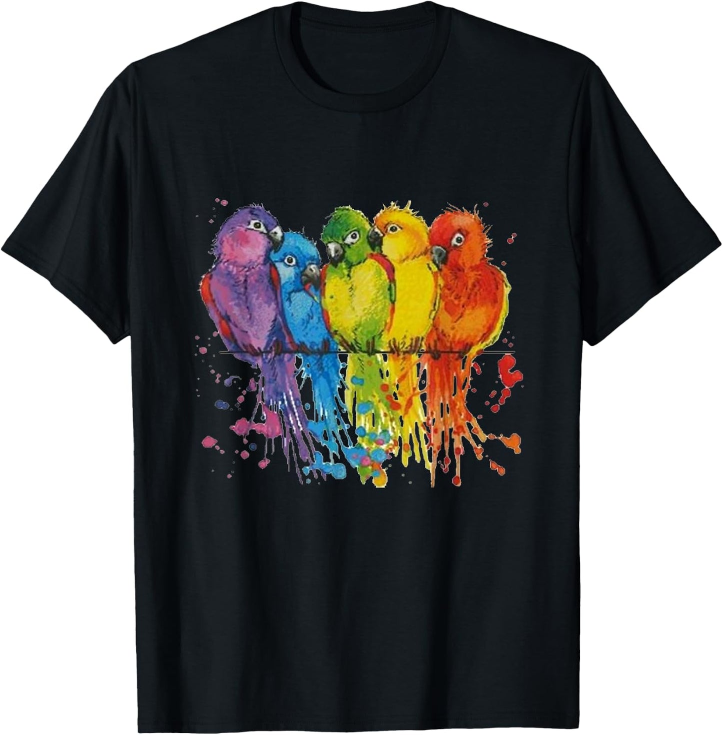Parrot shirt for kids, parrot shirt , parrot for boys T-Shirt - T-Shirt | Black