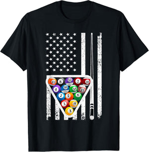 Funny Pool Art Women Billiards Player Billiard Lover T-Shirt - T-Shirt | Black