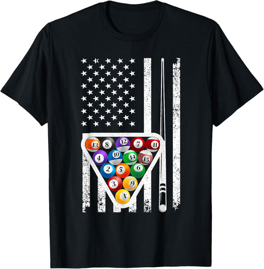 Funny Pool Art Women Billiards Player Billiard Lover T-Shirt - T-Shirt | Black