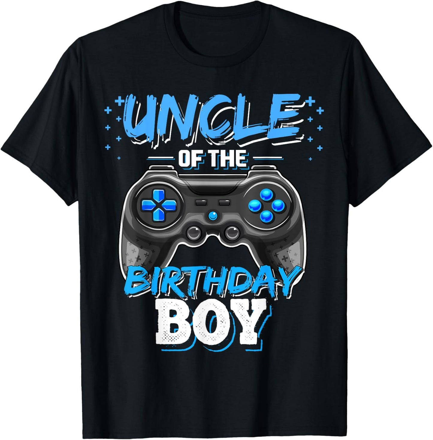 Uncle of the Birthday Boy Matching Video Game Birthday Gift T-Shirt - T-Shirt | Black