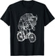 Bison Cycling Bicycle Buffalo Funny Animal Riding Bike T-Shirt - T-Shirt | Black