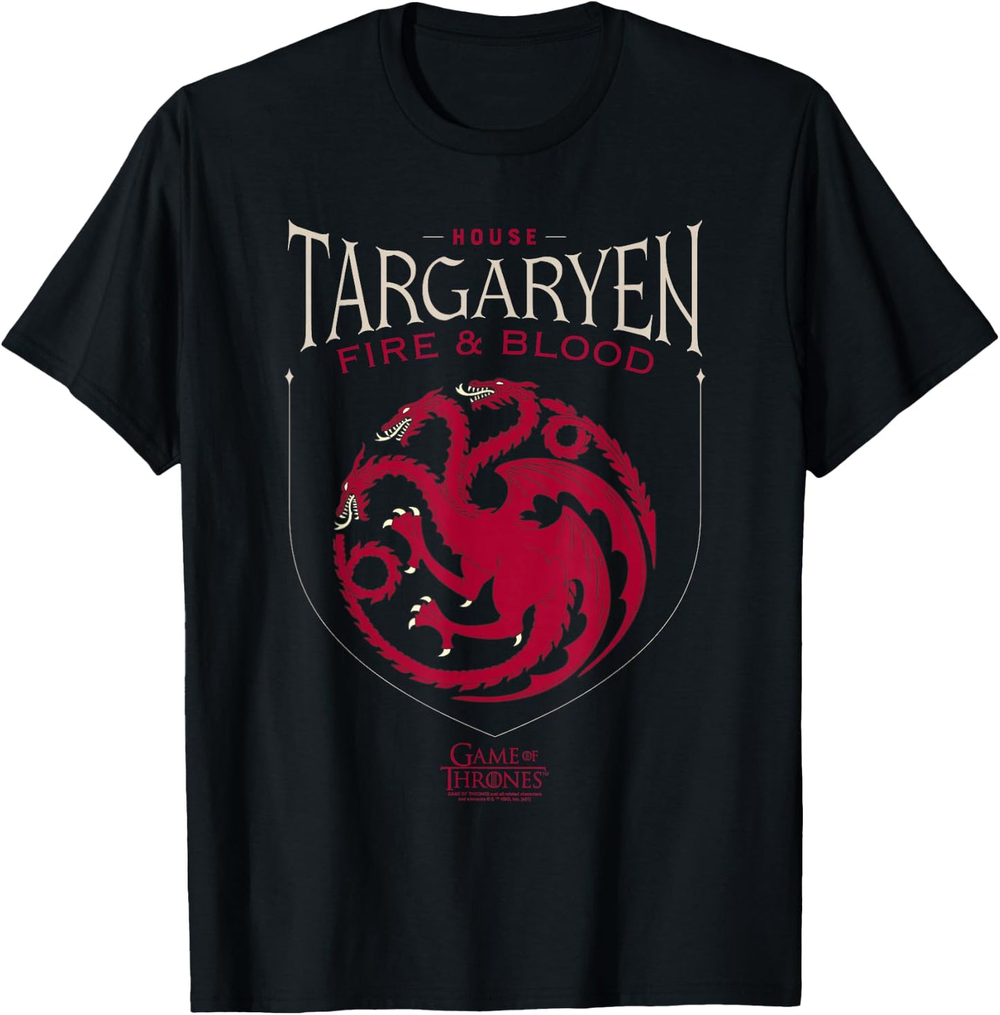 Game of Thrones House Targaryen Sigil T-Shirt - T-Shirt | Black