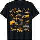Vehicles Construction Trucks Gifts Women Boys Girls T-Shirt - T-Shirt | Black