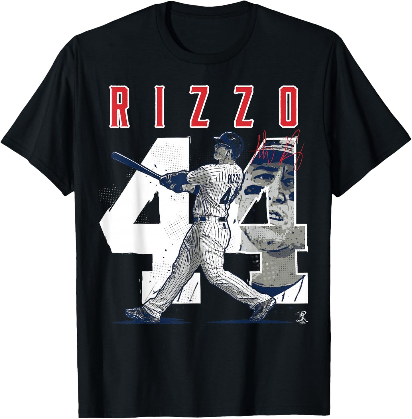 Anthony Rizzo Number & Portrait - Apparel T-Shirt - T-Shirt | Black