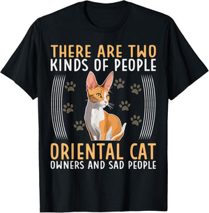 Oriental Cat There Are Two Kinds Of Oriental Shorthair Cat T-Shirt - T-Shirt | Black