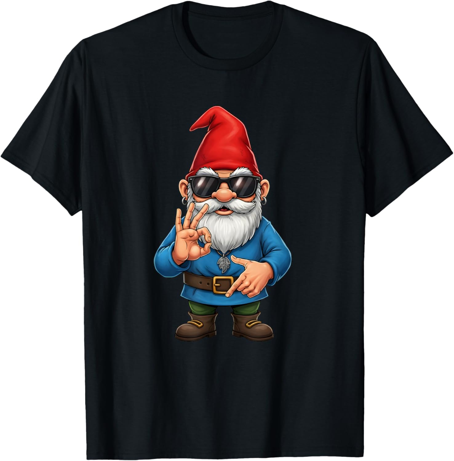 Coole Zwerg Sonnenbrille 67 Zeichen Lustige Sechs Sieben Kunst T-Shirt - T-Shirt | Black