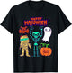 Happy Halloween Skeleton Pumpkin Ghost Cute Kids Boys Girls T-Shirt - T-Shirt | Black