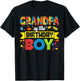 Grandpa Of The Birthday Boy Master Builder Building Blocks T-Shirt - T-Shirt | Black