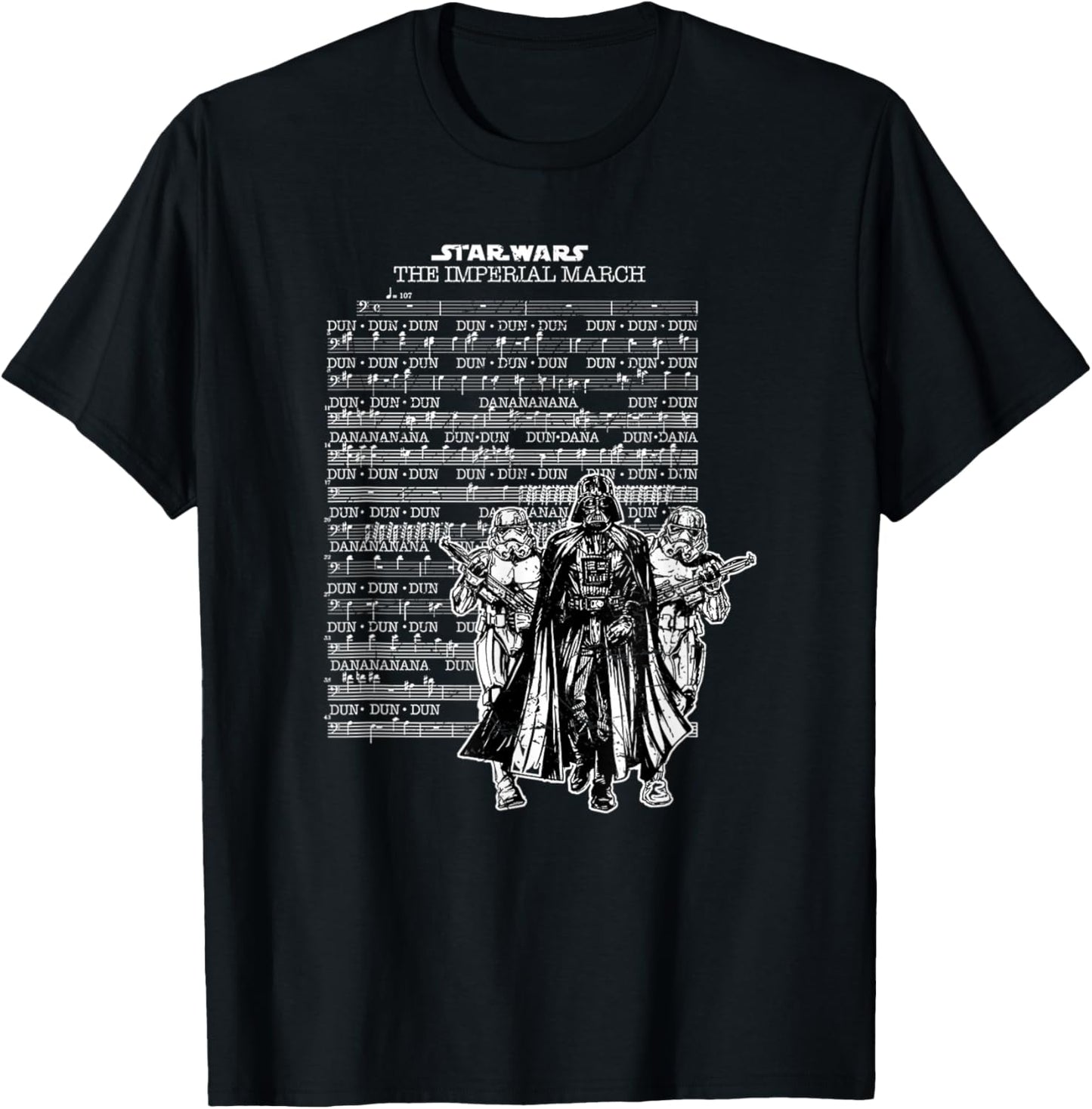 Star Wars Classic Imperial March Partitures Group Shot V2 T-Shirt - T-Shirt | Black