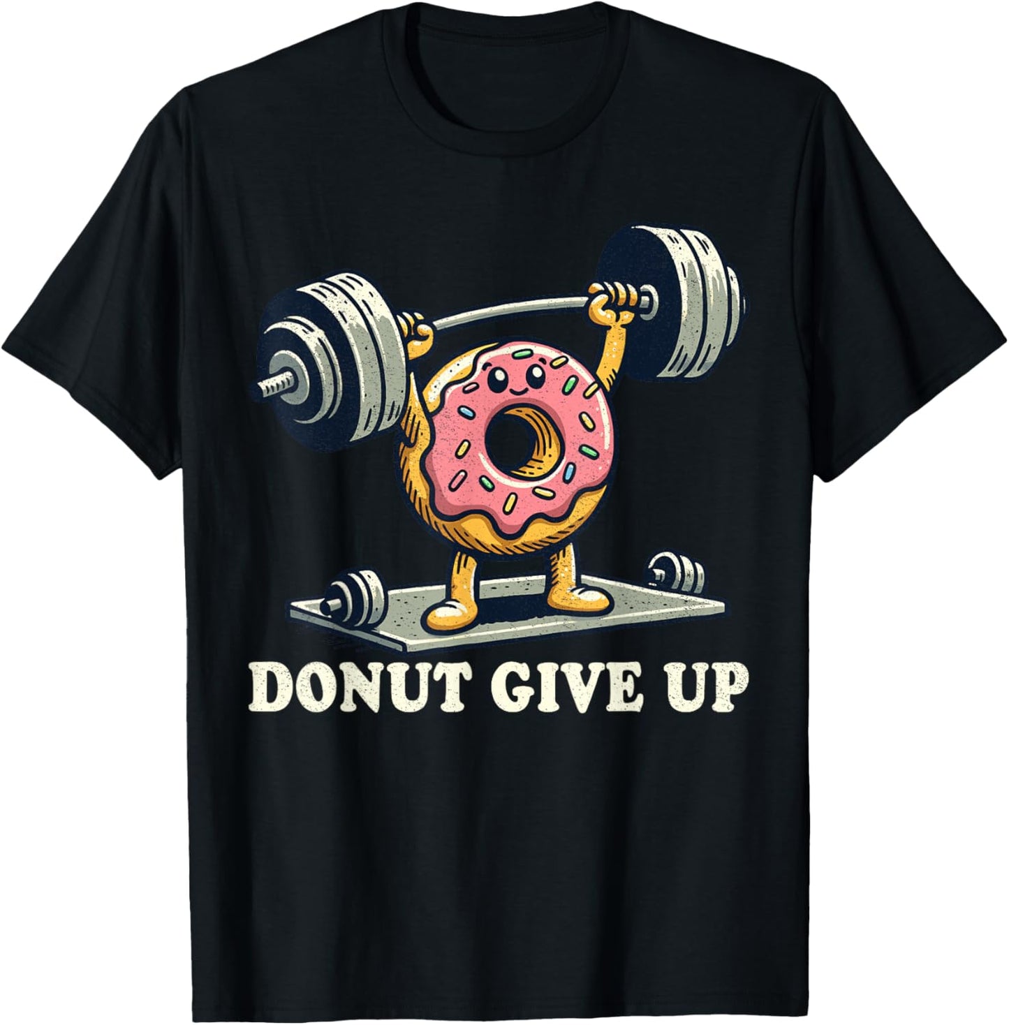 Weightlifting - Funny Fitness Workout Gym Donut Lover T-Shirt - T-Shirt | Black