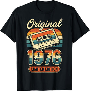 50th Birthday Man Woman 50 Years Decoration 1976 Gift Funny T-Shirt - T-Shirt | Black