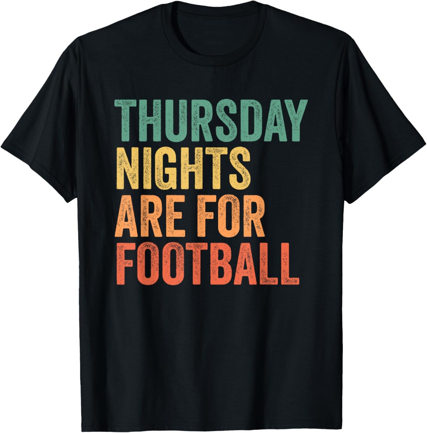 Thursday Nights Are For Football Funny Retro T-Shirt - T-Shirt | Black