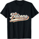 Falcons Sports Name Vintage Retro Women Boy Girl T-Shirt - T-Shirt | Black