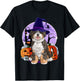 Cute Bernedoodle Halloween Witch Pumpkin T-Shirt - T-Shirt | Black