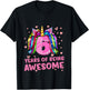 Unicorn Girl 6th Birthday 6 Years Of Being Awesome T-Shirt - T-Shirt | Black