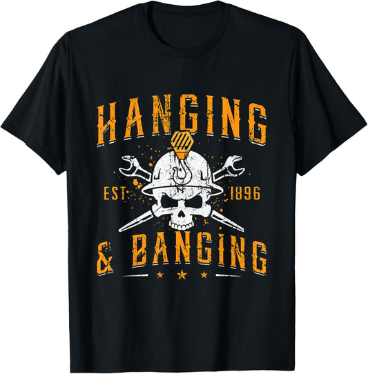 Hanging & Banging Metalworking Blacksmith Power Ironworker T-Shirt - T-Shirt | Black