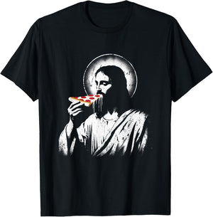Jesus Pizza Slice - Funny Christian Religious Pizza Lover T-Shirt - T-Shirt | Black