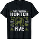 5 Year Old Hunting Birthday Party Duck Deer Hunter 5th Gift T-Shirt - T-Shirt | Black