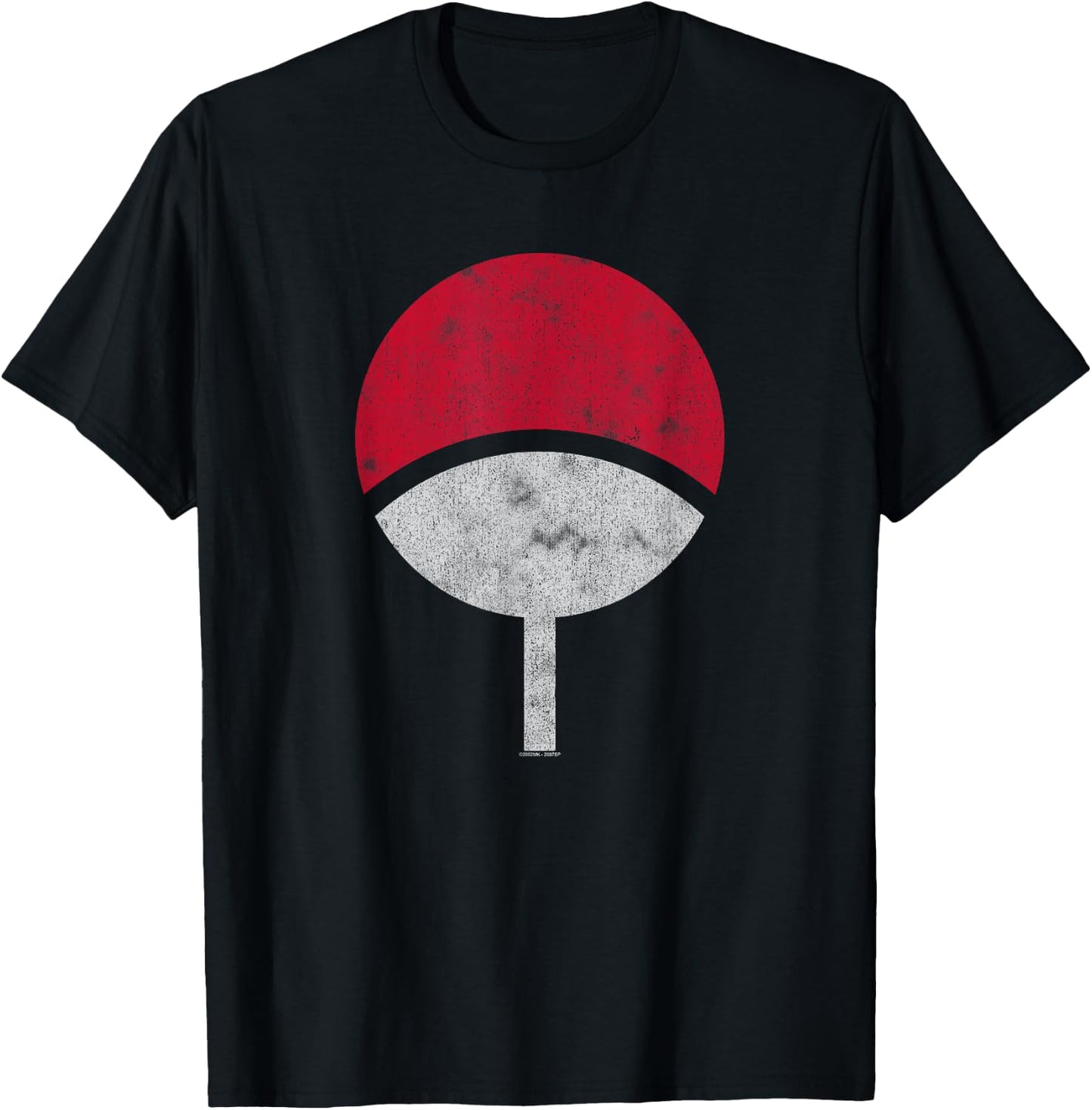 Naruto Shippuden Sasuke Uchiha Symbol Desperate T-Shirt - T-Shirt | Black