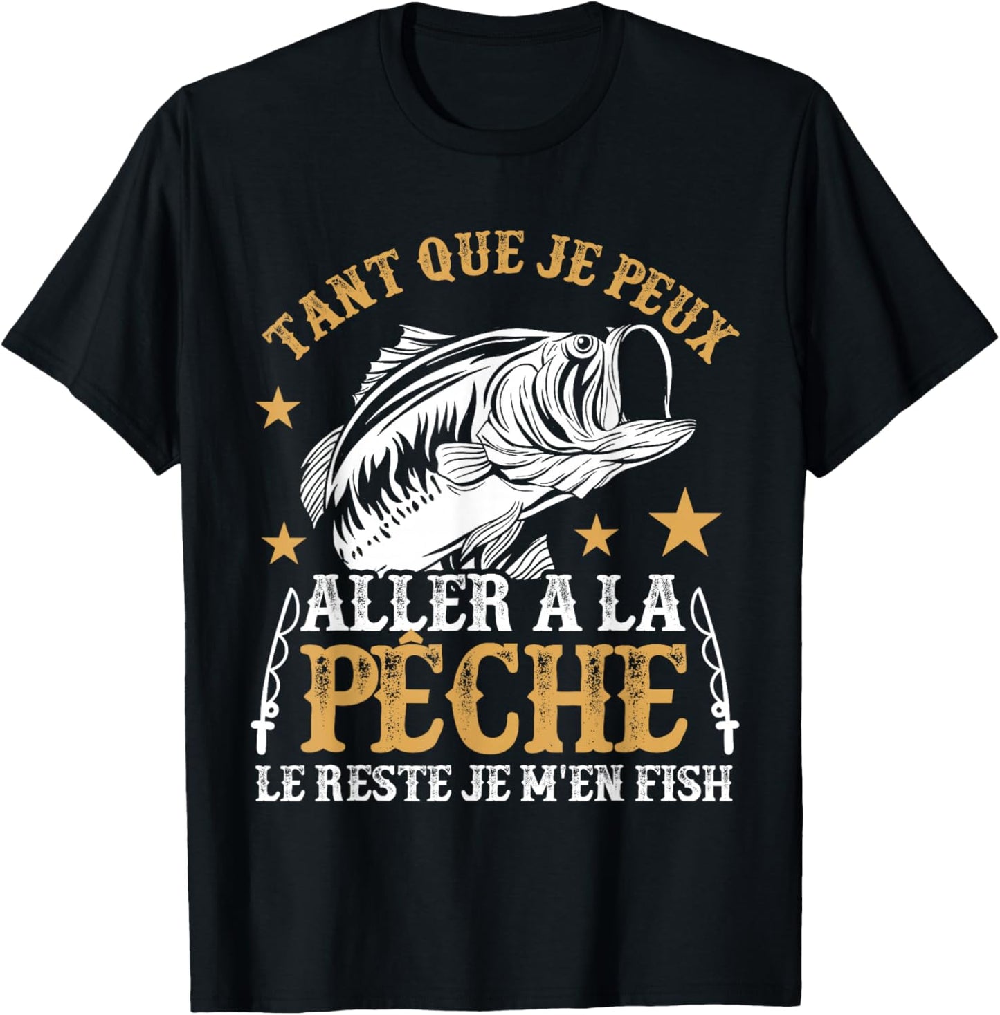 Funny Fisherman Shirt Fish Fishing Humor Fisherman , Black, S T-Shirt - T-Shirt | Black