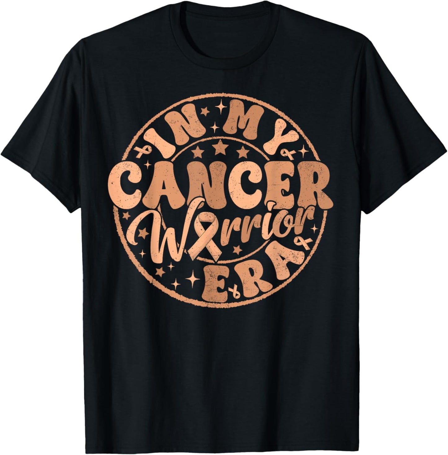 Groovy In My Cancer Warrior Era Uterine Cancer Awareness Day T-Shirt - T-Shirt | Black