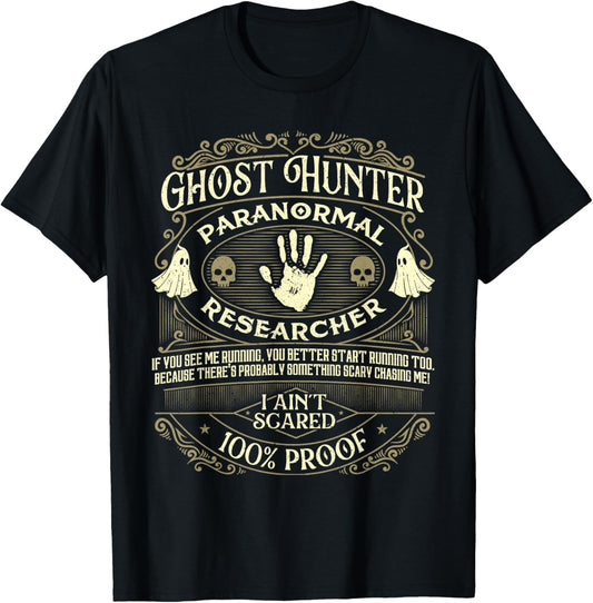Ghost Hunter - Ghost Hunting Halloween Paranormal Activity T-Shirt - T-Shirt | Black