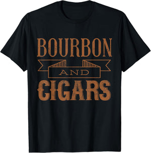 Bourbon and Cigars Gift cigar T-Shirt - T-Shirt | Black