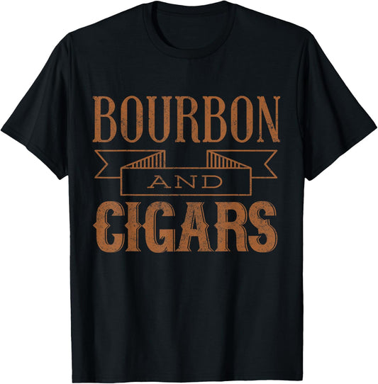 Bourbon and Cigars Gift cigar T-Shirt - T-Shirt | Black