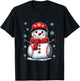 Christmas Baseball Snowman Boys Baseball Christmas Women Men T-Shirt - T-Shirt | Black