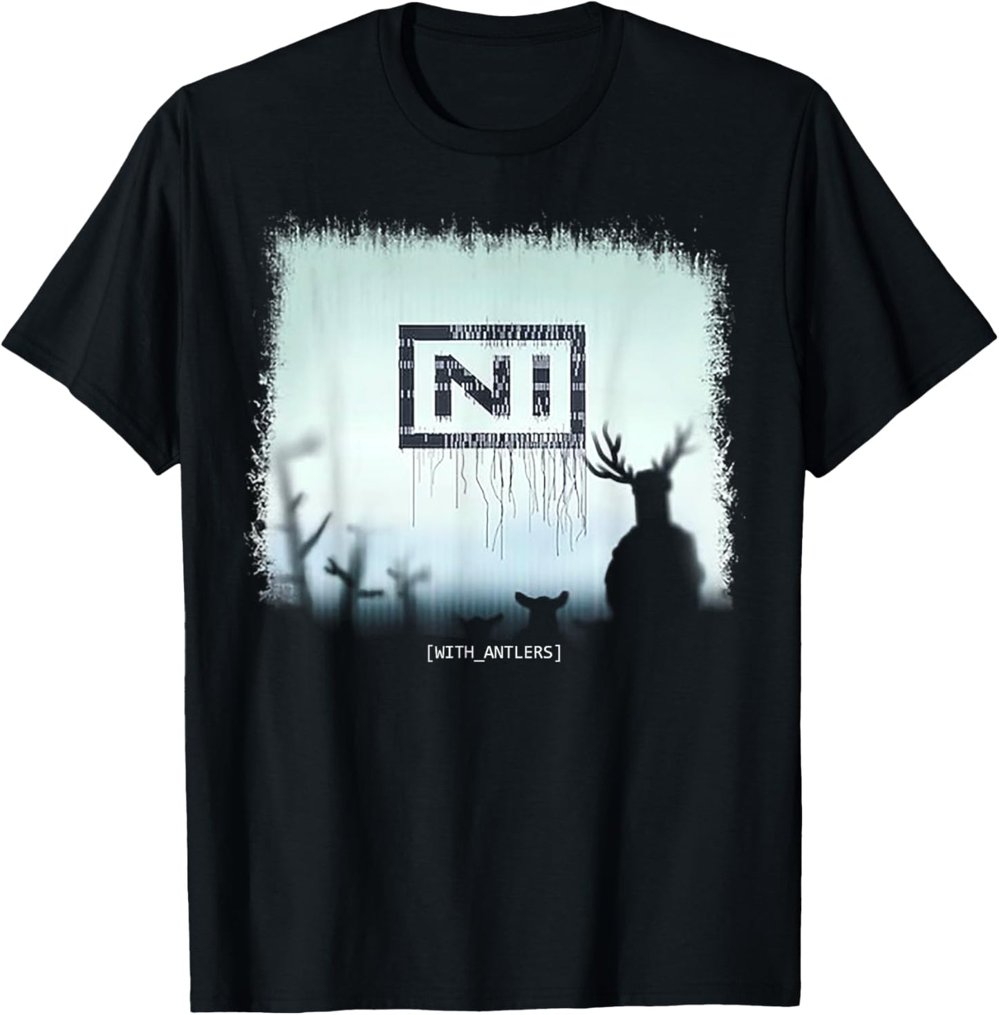Ni With Antlers T-Shirt - T-Shirt | Black