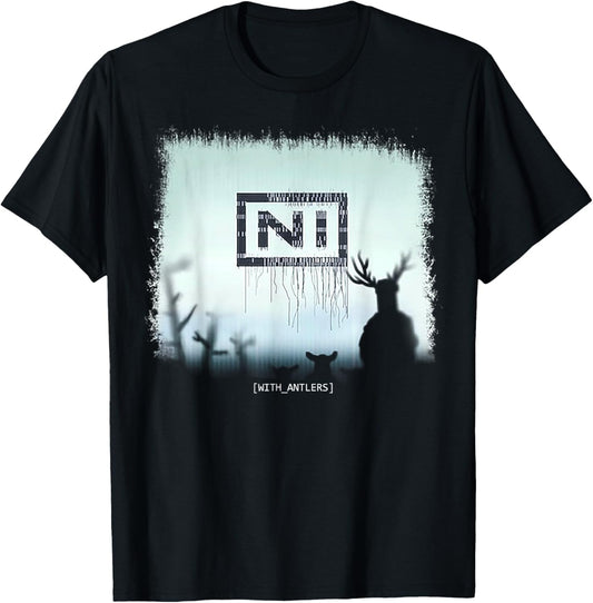 Ni With Antlers T-Shirt - T-Shirt | Black