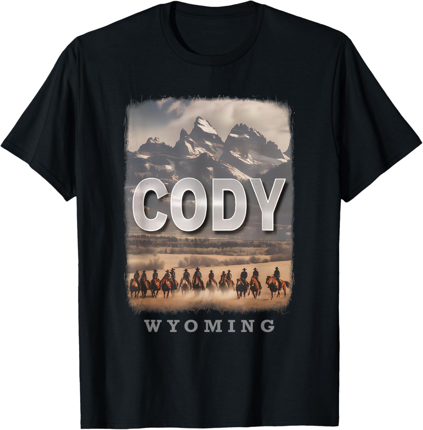 Cody Wyoming WY Wild West Adventure SD210 T-Shirt - T-Shirt | Black