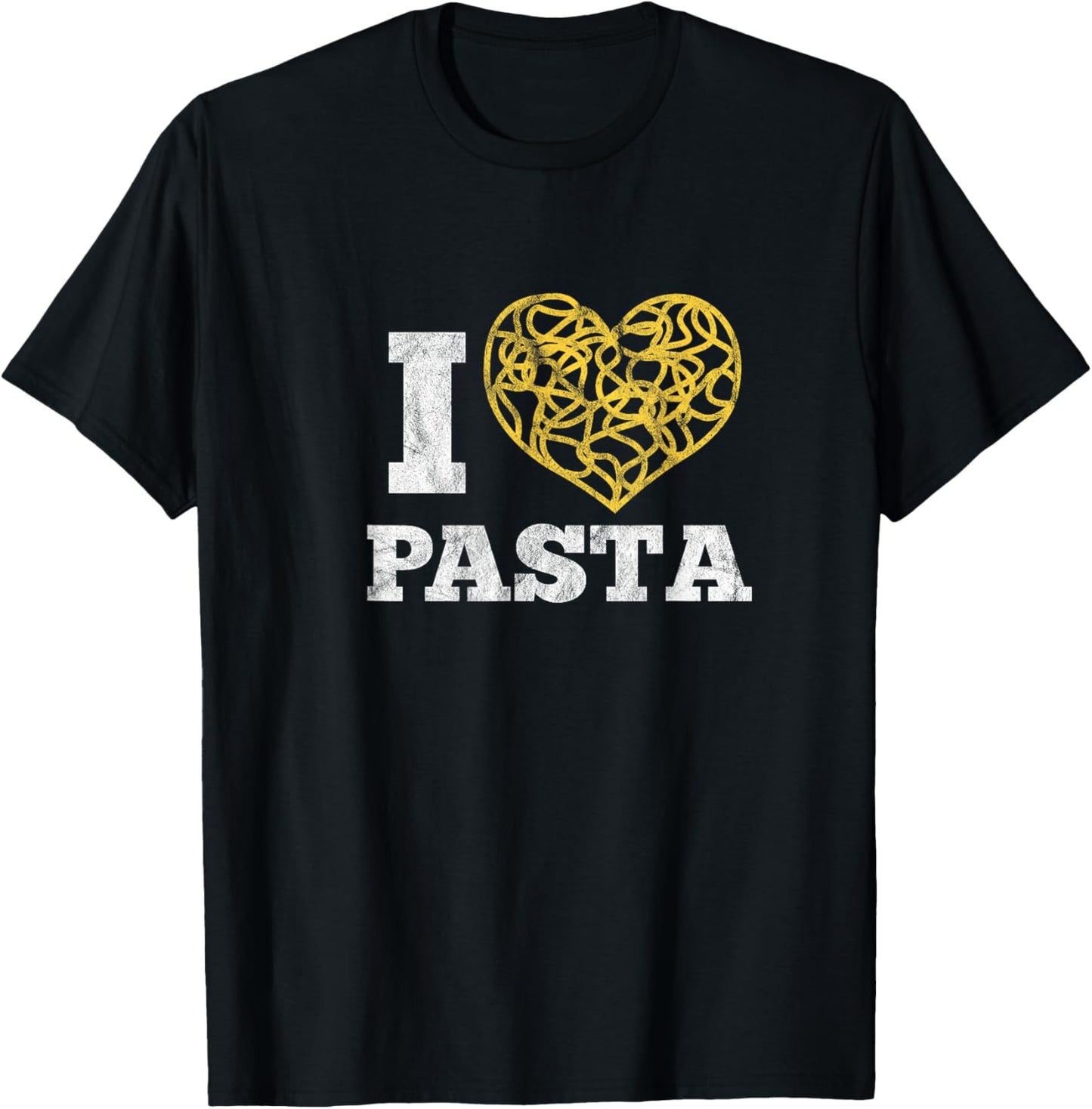 I Love Pasta Cute Spaghetti Italian Food Heart T-Shirt - T-Shirt | Black