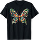 Christmas Butterfly Xmas T-Shirt - T-Shirt | Black